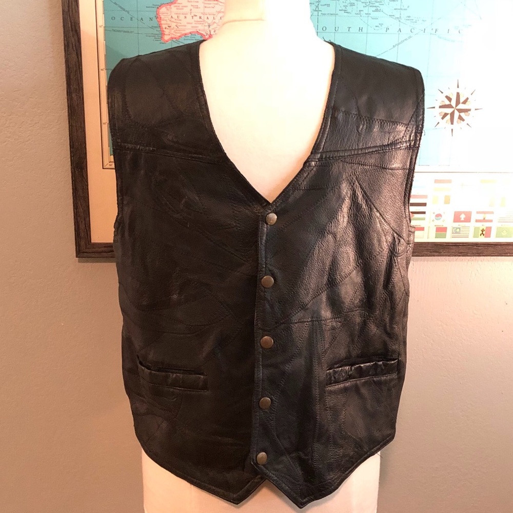 Large Genuine Leather Vest